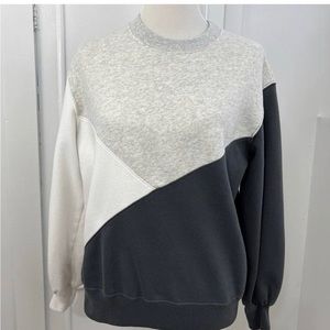 Abercrombie Gray Colorblock Sweatshirt